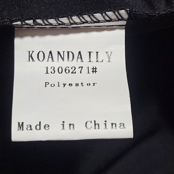 Koandaily Womens Black Dress 2XL Black Feather Cuff StatementCollar RetroGlam - Picture 9 of 14